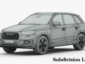audi q7 2016 detailed interior 3Dモデル