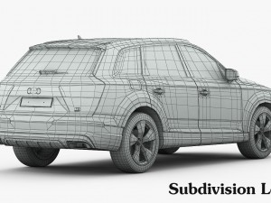 audi q7 2016 detailed interior 3Dモデル