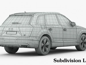 audi q7 2016 detailed interior 3D Model