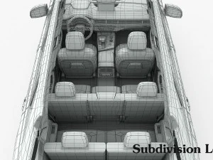 audi q7 2016 detailed interior 3D Model
