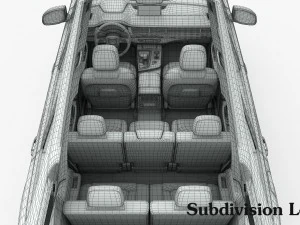 audi q7 2016 detailed interior 3D Model