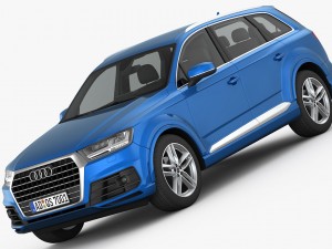 audi q7 s-line 2016 detailed interior 3D Model