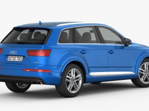 audi q7 s-line 2016 detailed interior 3D Model