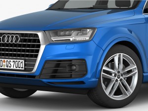 audi q7 s-line 2016 detailed interior 3D Model