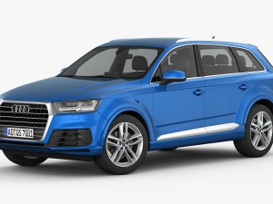 audi q7 s-line 2016 detailed interior 3D Model
