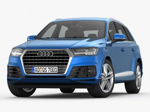 audi q7 s-line 2016 detailed interior 3D Model