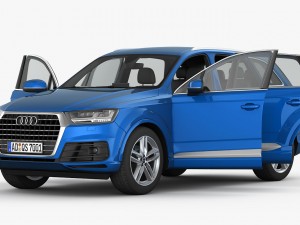 audi q7 s-line 2016 detailed interior 3D Model