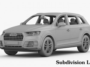 audi q7 s-line 2016 detailed interior 3D Model