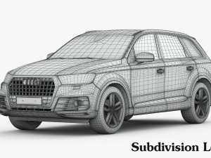 audi q7 s-line 2016 detailed interior 3D Model