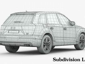 audi q7 s-line 2016 detailed interior 3D Model