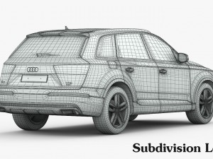 audi q7 s-line 2016 detailed interior 3D Model