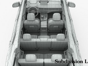 audi q7 s-line 2016 detailed interior 3D Model