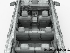 audi q7 s-line 2016 detailed interior 3D Model