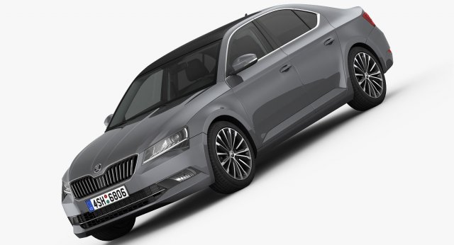 skoda superb 2016 detailed interior 3D-Modell .c4d .max .obj .3ds .fbx .stl .blend 