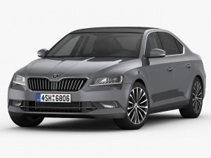 skoda superb 2016 detailed interior 3D-Modell