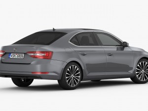 skoda superb 2016 detailed interior 3D-Modell