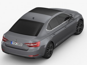 skoda superb 2016 detailed interior 3D-Modell