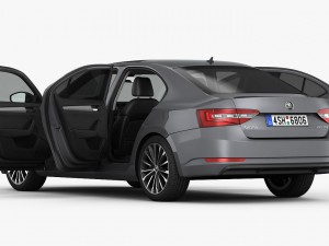 skoda superb 2016 detailed interior 3D-Modell