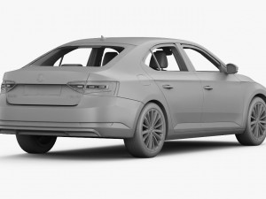skoda superb 2016 detailed interior 3D-Modell