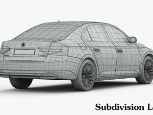 skoda superb 2016 detailed interior 3D-Modell