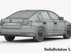skoda superb 2016 detailed interior 3D-Modell