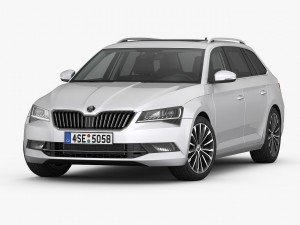 Skoda superb kombi 2016 detailed interior Model 3D