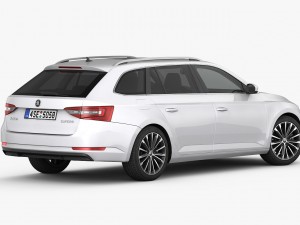 Skoda superb kombi 2016 detailed interior Model 3D