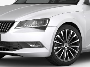 Skoda superb kombi 2016 detailed interior Model 3D