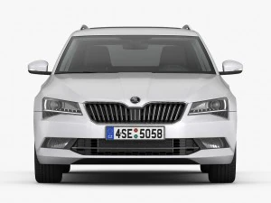 Skoda superb kombi 2016 detailed interior 3D Model