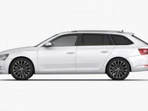 Skoda superb kombi 2016 detailed interior 3D Model