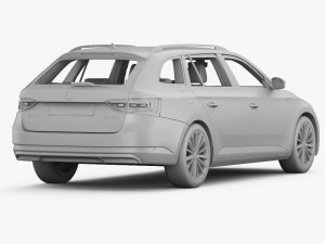 Skoda superb kombi 2016 detailed interior Model 3D