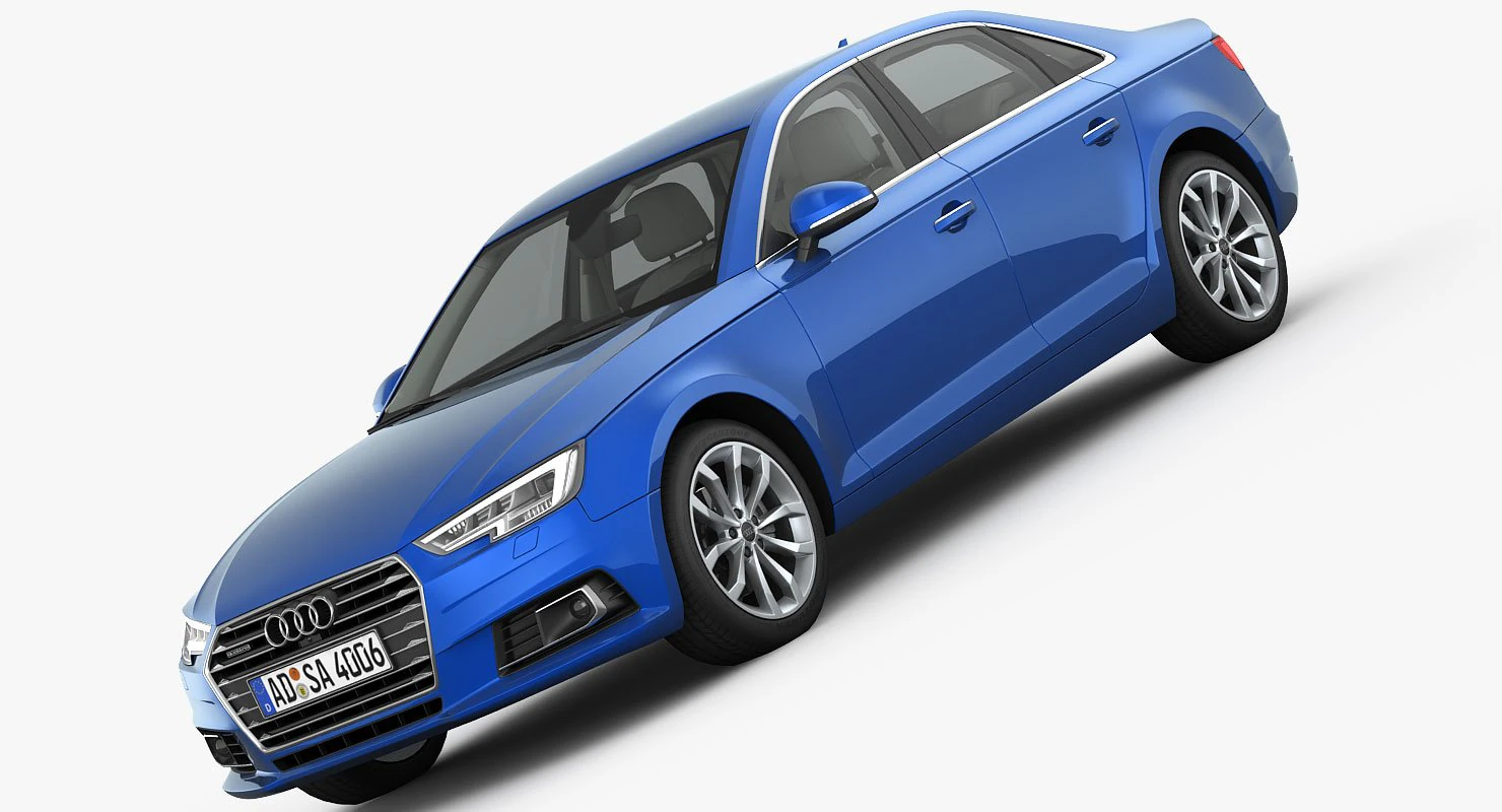 audi a4 2016 detailed interior 3D Model .c4d .max .obj .3ds .fbx .stl .blend