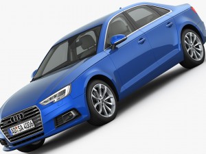 audi a4 2016 detailed interior Modelo 3D