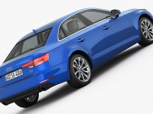 audi a4 2016 detailed interior 3D Модель