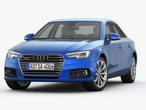 audi a4 2016 detailed interior 3D Модель