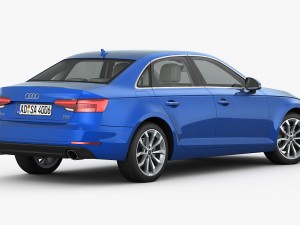 audi a4 2016 detailed interior 3D Модель
