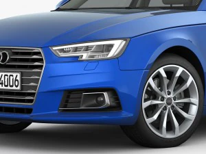 audi a4 2016 detailed interior 3D Model