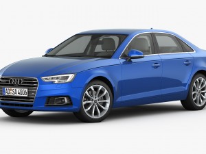 audi a4 2016 detailed interior 3D Модель