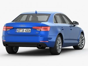 audi a4 2016 detailed interior 3D Model