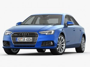 audi a4 2016 detailed interior 3D Model