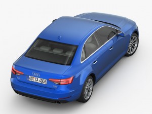 audi a4 2016 detailed interior 3D Модель