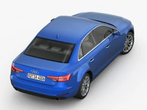 audi a4 2016 detailed interior 3D Model