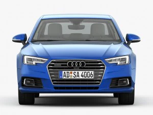 audi a4 2016 detailed interior 3D Model