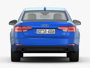 audi a4 2016 detailed interior 3D Model
