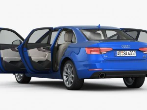 audi a4 2016 detailed interior 3D Model