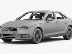 audi a4 2016 detailed interior 3D Модель