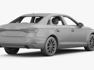 audi a4 2016 detailed interior 3D Model