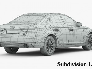 audi a4 2016 detailed interior 3D Модель