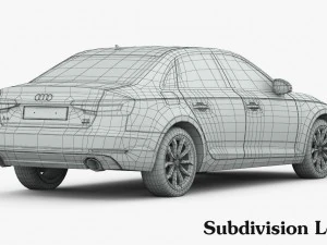 audi a4 2016 detailed interior 3D Model
