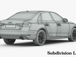 audi a4 2016 detailed interior 3D Модель